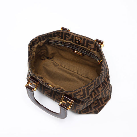 フェンディ FENDI ズッカ ハンドバッグ ブラウン WS13957