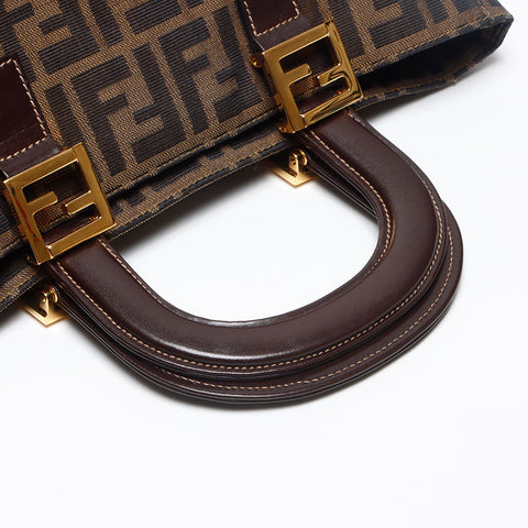 フェンディ FENDI ズッカ ハンドバッグ ブラウン WS13957