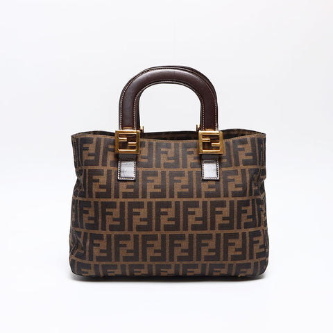 フェンディ FENDI ズッカ ハンドバッグ ブラウン WS13957