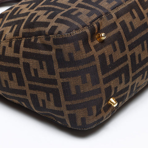 フェンディ FENDI ズッカ ハンドバッグ ブラウン WS13957