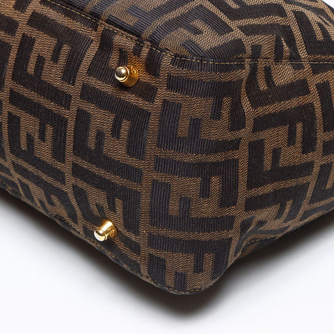 フェンディ FENDI ズッカ ハンドバッグ ブラウン WS13957