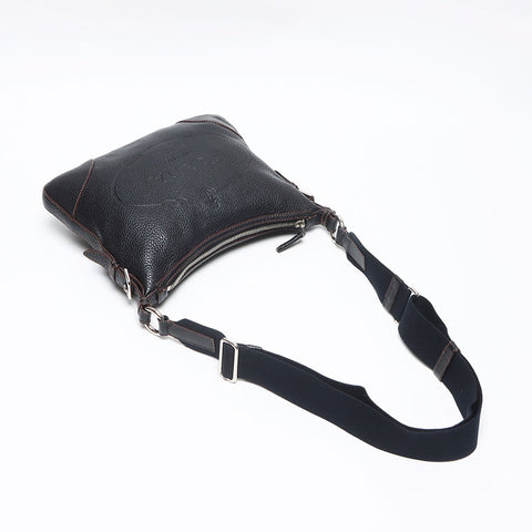 PRADA logo leather Shoulder Bag black WS13958