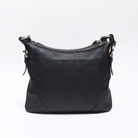 PRADA logo leather Shoulder Bag black WS13958