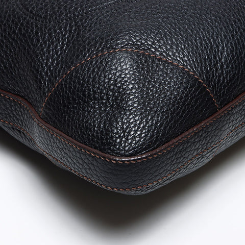 PRADA logo leather Shoulder Bag black WS13958
