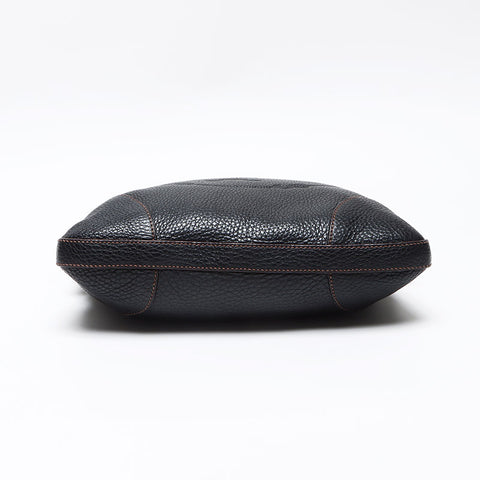 PRADA logo leather Shoulder Bag black WS13958