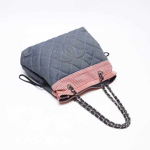 シャネル CHANEL クルーズライン デニム チェーン 13番台 2009-2010 ショルダーバッグ ブルー WS13959