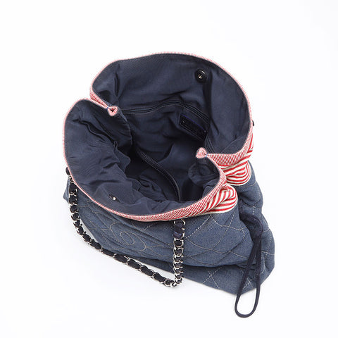 シャネル CHANEL クルーズライン デニム チェーン 13番台 2009-2010 ショルダーバッグ ブルー WS13959