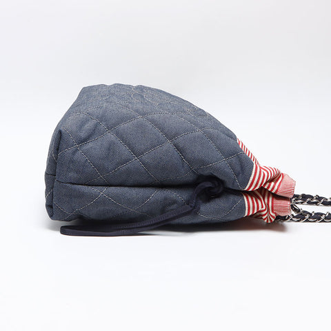 シャネル CHANEL クルーズライン デニム チェーン 13番台 2009-2010 ショルダーバッグ ブルー WS13959