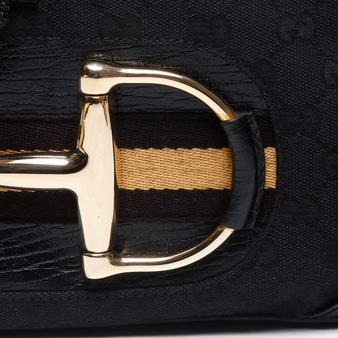 グッチ GUCCI GGキャンバス ホースビット トートバッグ ブラック WS13965
