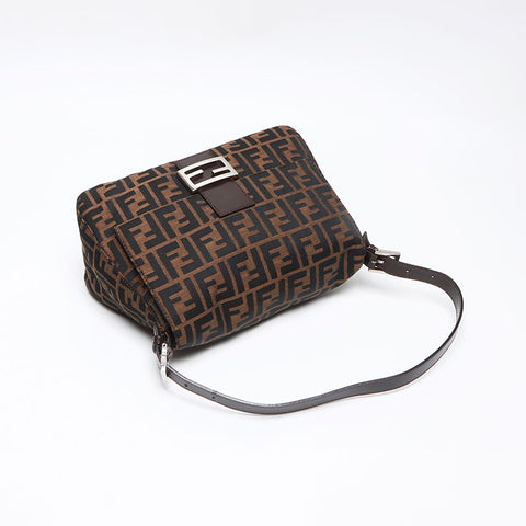 フェンディ FENDI マンマバケット ズッカ ショルダーバッグ ブラウン WS13967