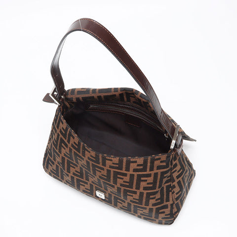 フェンディ FENDI マンマバケット ズッカ ショルダーバッグ ブラウン WS13967