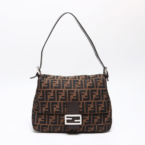 フェンディ FENDI マンマバケット ズッカ ショルダーバッグ ブラウン WS13967