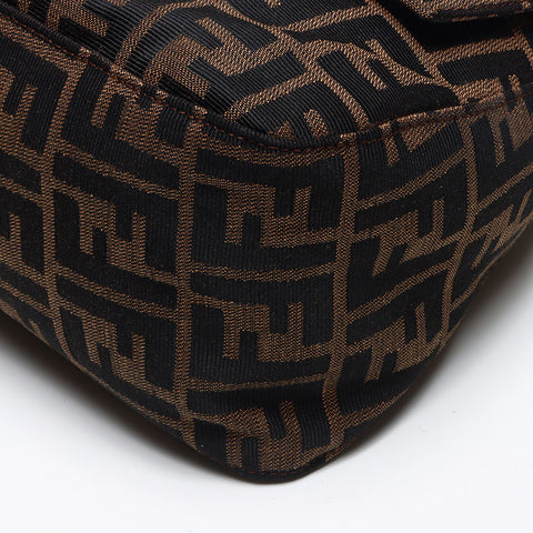 フェンディ FENDI マンマバケット ズッカ ショルダーバッグ ブラウン WS13967