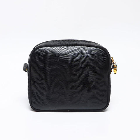 Salvatore Ferragamo Vara embossed leather Shoulder Bag black WS13968