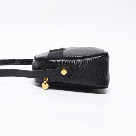Salvatore Ferragamo Vara embossed leather Shoulder Bag black WS13968