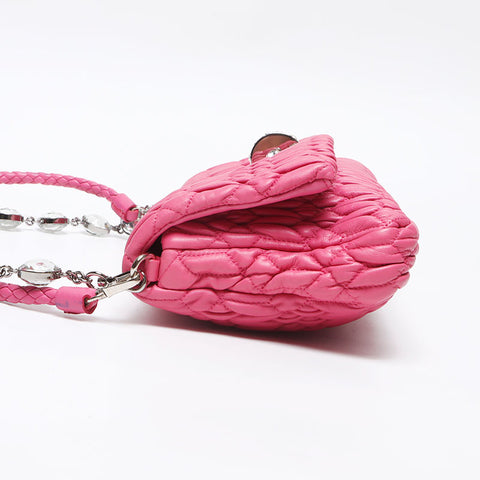 Miu Miu Materasse Crystal Shoulder Bag pink WS13970
