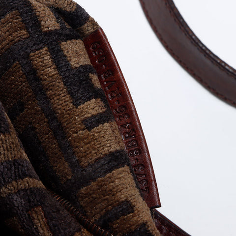 フェンディ FENDI ズッカ ベロア マンマ トートバッグ ブラウン WS13973