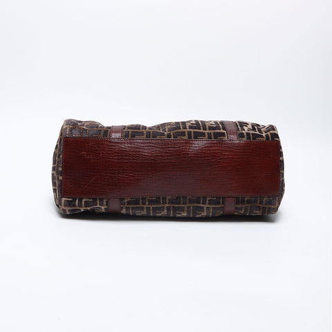 フェンディ FENDI ズッカ ベロア マンマ トートバッグ ブラウン WS13973