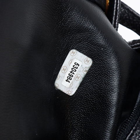 CHANEL Cambiaskin COCO Mark Turnlock 1999-2000 Backpack Â· Daypack black WS13975