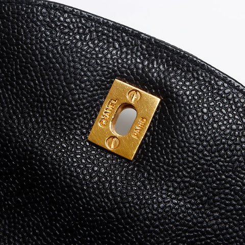 CHANEL Cambiaskin COCO Mark Turnlock 1999-2000 Backpack Â· Daypack black WS13975