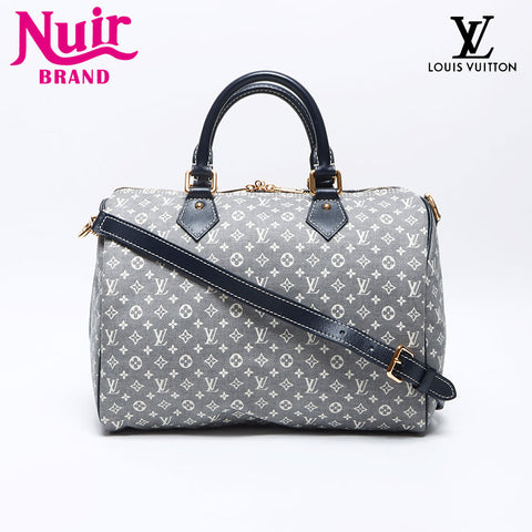 Louis Vuitton Louis Vuitton 2009 Canvas Monogramm Speedy Bandoliere Boston Bag Navy WS13978