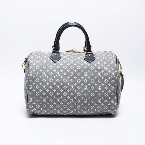 Louis Vuitton Louis Vuitton 2009 Canvas Monogram Speedy Bandoliere Boston Bag Navy WS13978