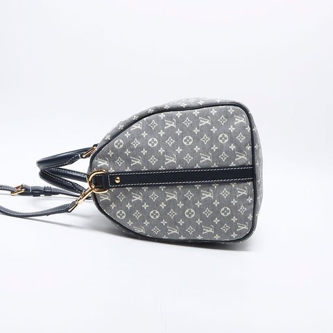 Louis Vuitton Louis Vuitton 2009 Canvas Monogram Speedy Bandoliere Boston Bag Navy WS13978