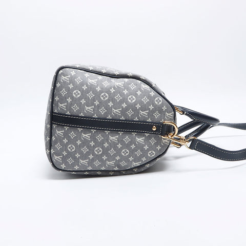 Louis Vuitton Louis Vuitton 2009 Canvas Monogram Speedy Bandoliere Boston Bag Navy WS13978