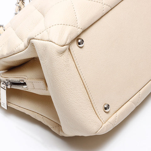 CHANEL 2011-2012 Caviar Skin COCO Mark Shoulder Bag beige WS13979