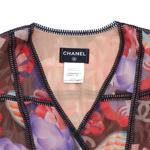 シャネル CHANEL ブラウス ノースリーブ ワンピース マルチカラー WS1397