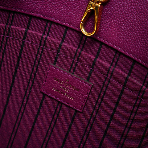 LOUIS VUITTON Monogram Montaigne MM Empreinte 2014 Shoulder Bag purple WS13980