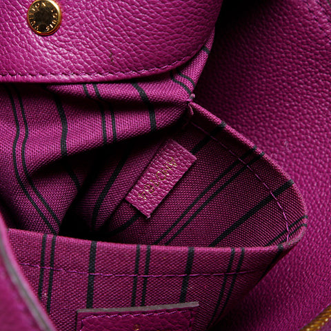 LOUIS VUITTON Monogram Montaigne MM Empreinte 2014 Shoulder Bag purple WS13980