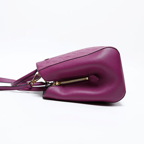 LOUIS VUITTON Monogram Montaigne MM Empreinte 2014 Shoulder Bag purple WS13980