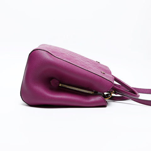 LOUIS VUITTON Monogram Montaigne MM Empreinte 2014 Shoulder Bag purple WS13980