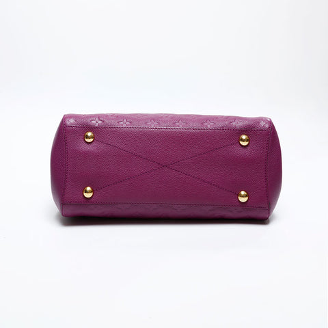 LOUIS VUITTON Monogram Montaigne MM Empreinte 2014 Shoulder Bag purple WS13980