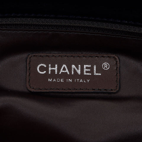 香奈儿香奈儿（Chanel Chanel）编号12 2008-2009珍珠图案可可标记肩袋海军WS13981