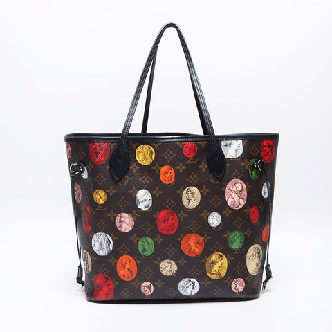 Louis Vuitton Louis Vuitton Fornasetti Einkaufstasche NIEMALSFORL MM M45923 MONOCHER