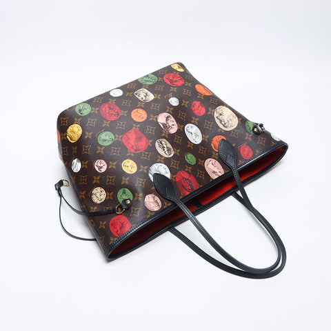 Louis Vuitton Louis Vuitton Fornasetti Einkaufstasche NIEMALSFORL MM M45923 MONOCHER