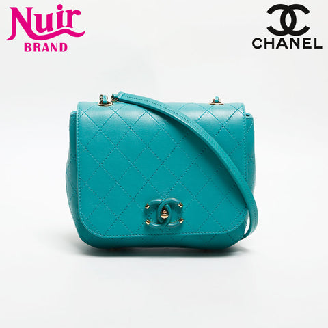 CHANEL 2018-2019 27th series Lambskin Wild Stitch Tote Bag green WS13983