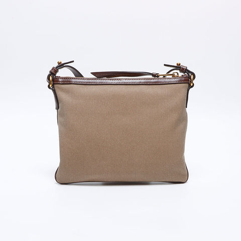 PRADA Jacquard-Logo Umhängetasche Braun WS13984
