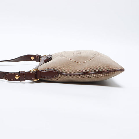 Prada Jacquard Logo Umhängetasche braun WS13984