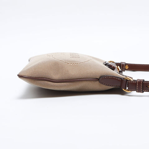 PRADA Jacquard-Logo Umhängetasche Braun WS13984