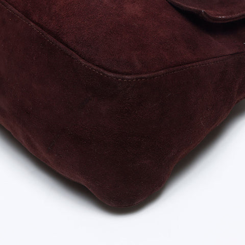 フェンディ FENDI マンマ バケット スエード ショルダーバッグ ブラウン WS13985