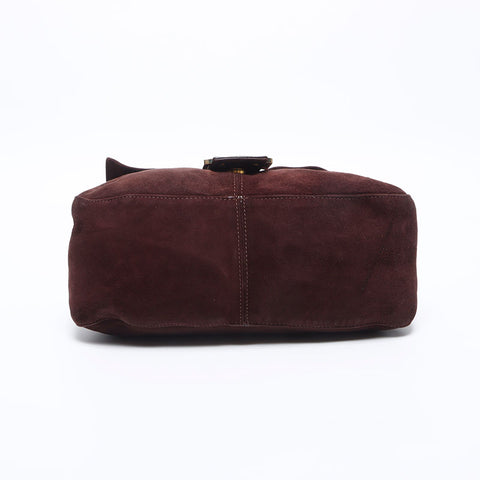 フェンディ FENDI マンマ バケット スエード ショルダーバッグ ブラウン WS13985