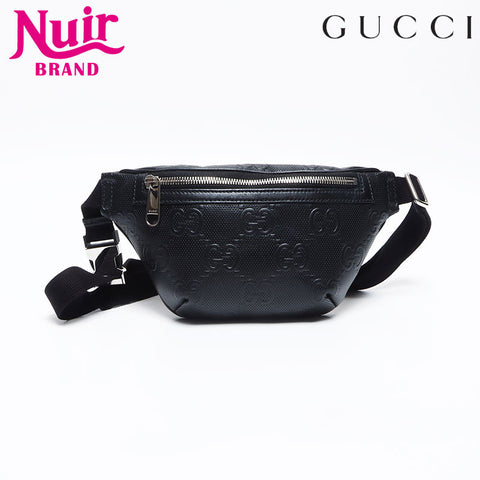 グッチ GUCCI GGスプリーム パンチングレザー ショルダーバッグ ブラック WS13987