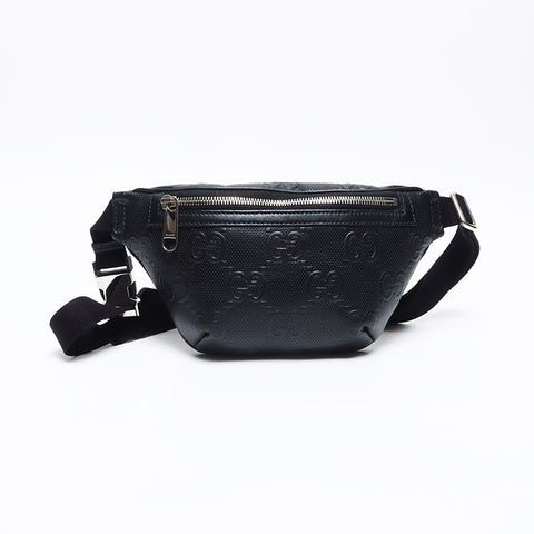 グッチ GUCCI GGスプリーム パンチングレザー ショルダーバッグ ブラック WS13987