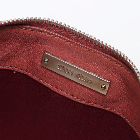 Miu Miu Leather Shoulder Bag Pink WS13993
