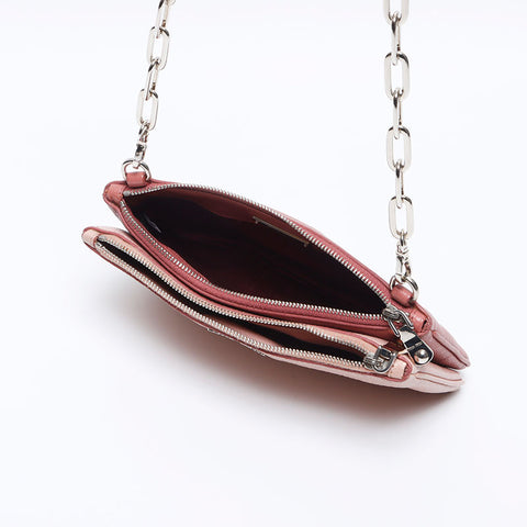 Miu Miu Leather Shoulder Bag Pink WS13993