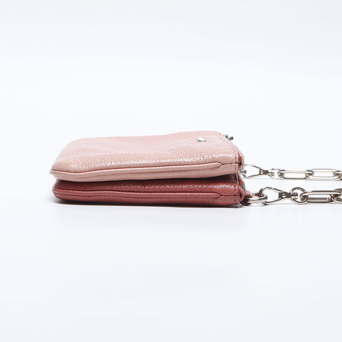 Miu Miu Leather Shoulder Bag Pink WS13993