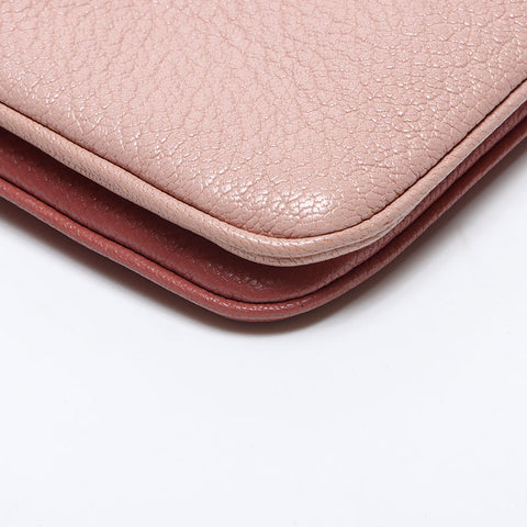 Miu Miu Leather Shoulder Bag Pink WS13993